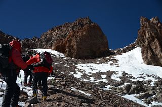 28 Almost To The Cave 6746m After Crossing The Gran Acarreo On Climb To Aconcagua Summit
